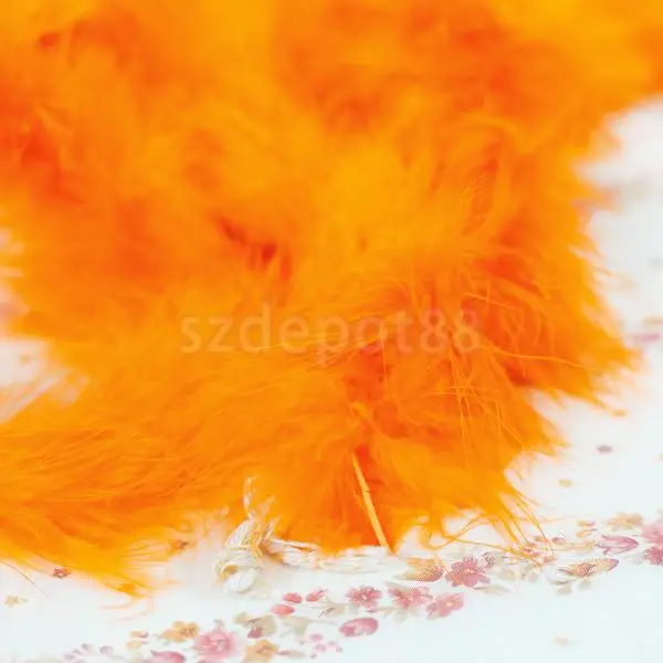 6 7 фута Боа Из Перьев Марабу для дивы вечерние свадебные оранжевые|boa party|boa boawedding