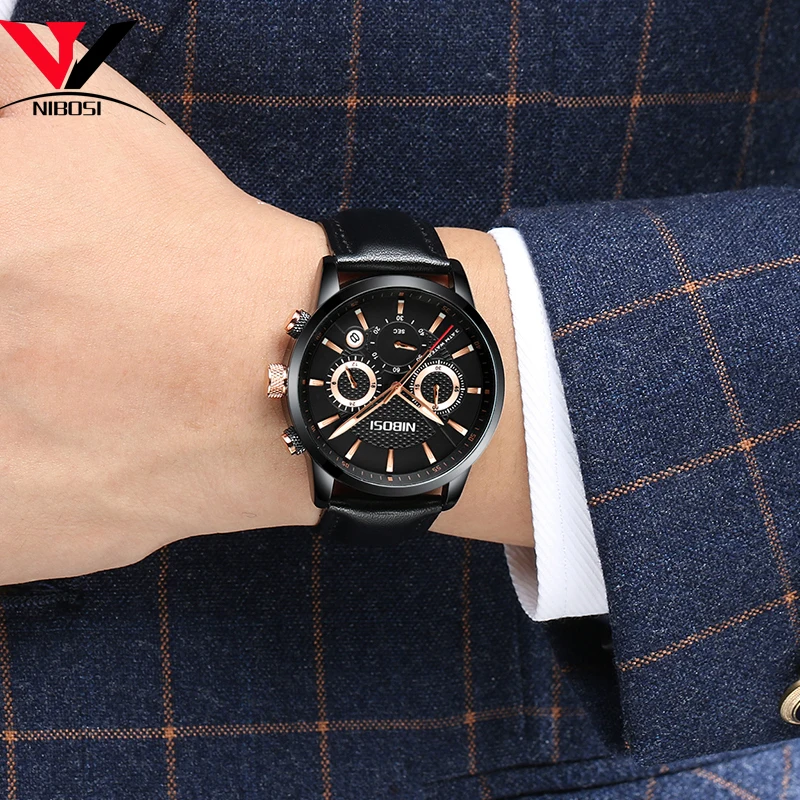 NIBOSI Watch Men Fashion Sport Quartz Clock Mens Watches Brand Luxury Full Steel Business Waterproof Relogio Masculino | Наручные часы