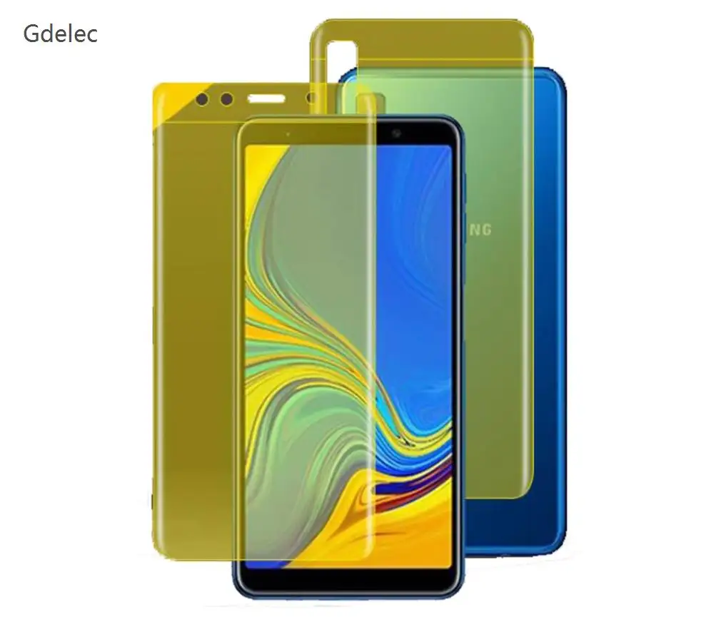 Nano Защита экрана для Samsung A70 A80 A60 A50 полное покрытие мягкая Гидрогелевая пленка