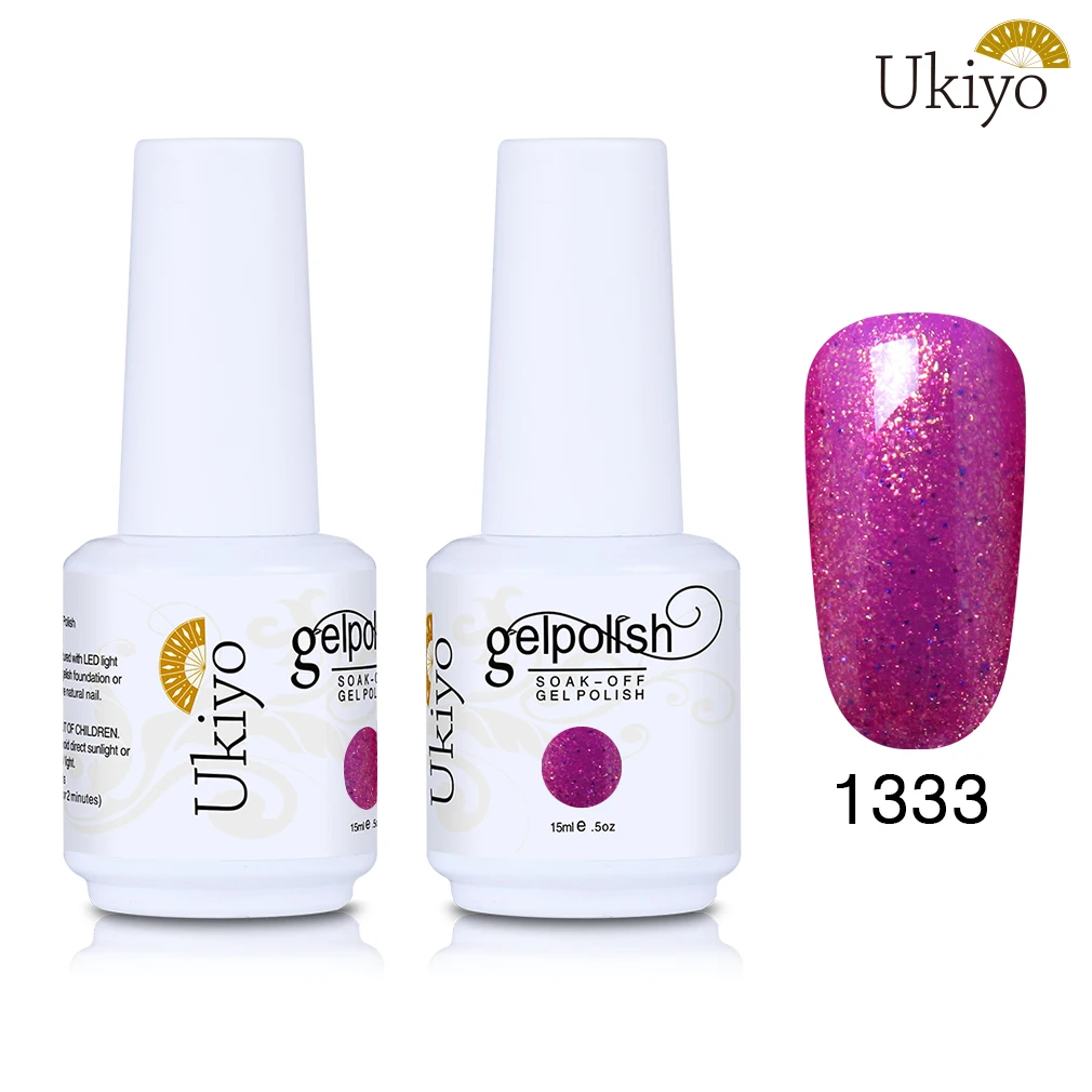 1333 Ukiyo 15 мл Лак для ногтей 170 великолепный цвет Гель-лак для ногтей Vernis полуперманентное верхнее покрытие Базовое покрытие гель-лаки для ногтей Гель-лак - Цвет: 1333