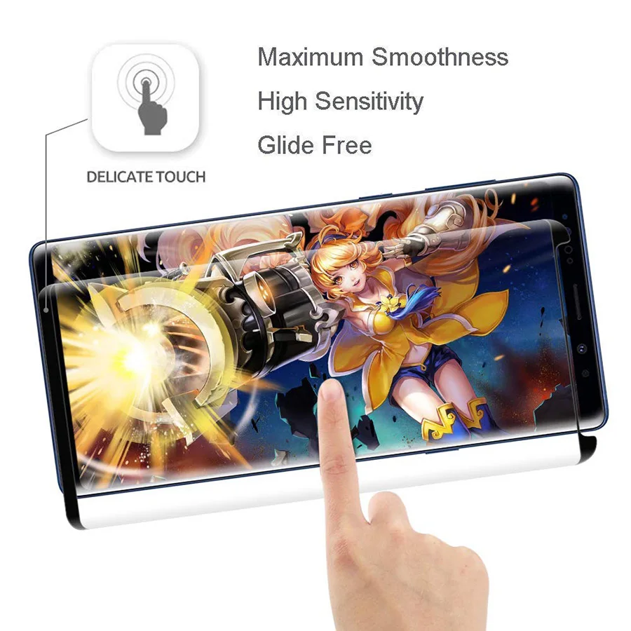 Для samsung Galaxy Note 9 Примечание 8 Экран протектор Стекло полное покрытие 3D закаленное