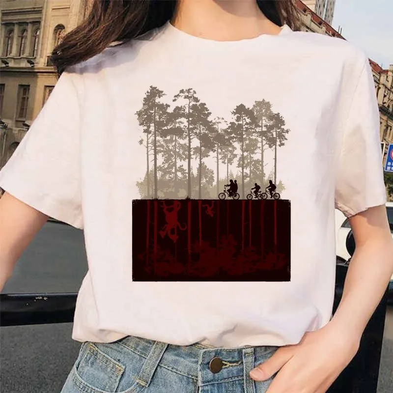 Stranger Things 3 Женская футболка Eleven Upside Down friend женская футболка забавная Футболка с принтом гранж Харадзюку