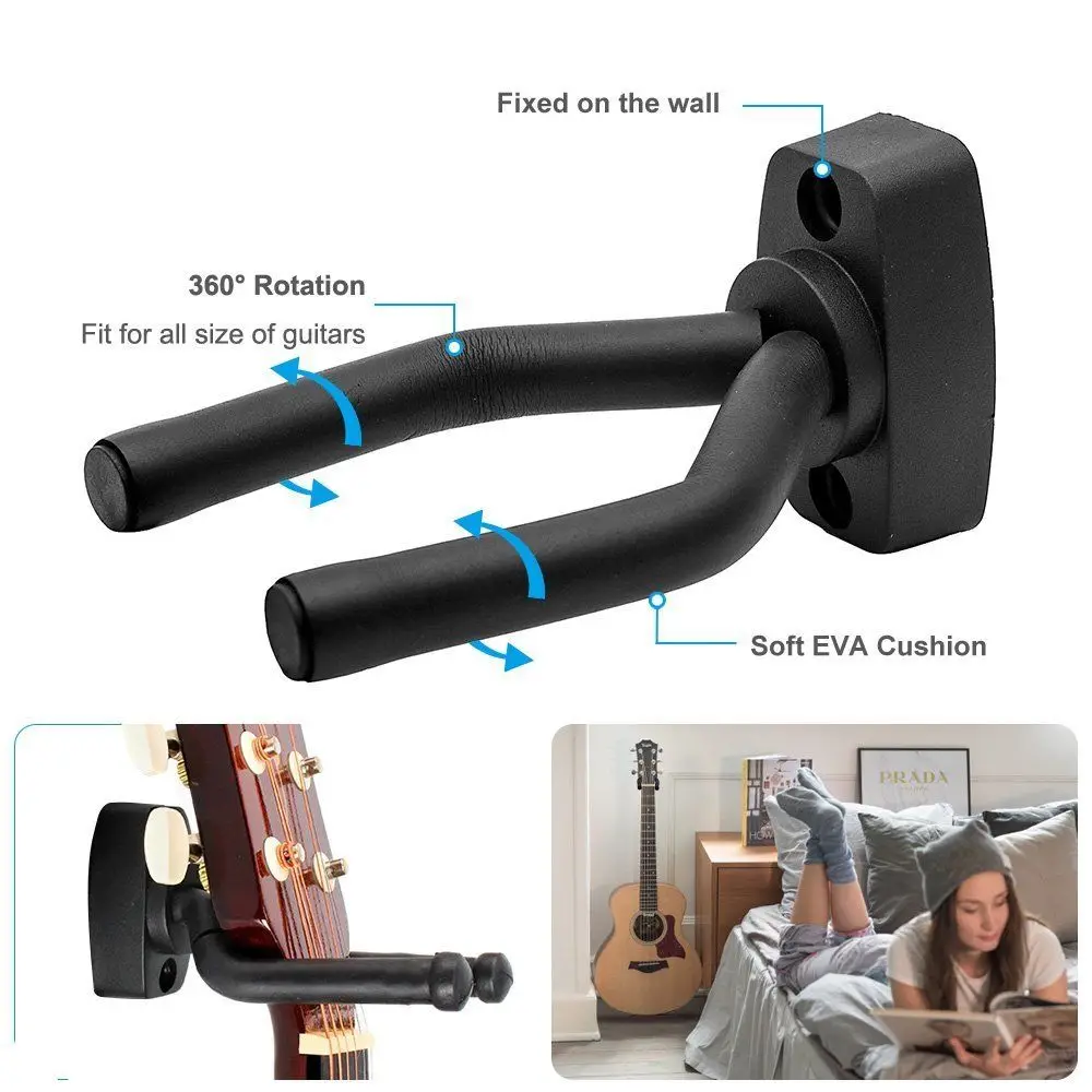 2 шт. Регулируемая настенная гитара укулеле бас банджо Дисплей Вешалка Кронштейн