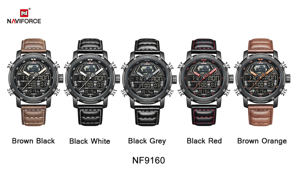 NAVIFORCE водонепроницаемые мужские военные спортивные часы, мужские роскошные брендовые аналоговые цифровые кварцевые часы, мужские часы с двойным дисплеем