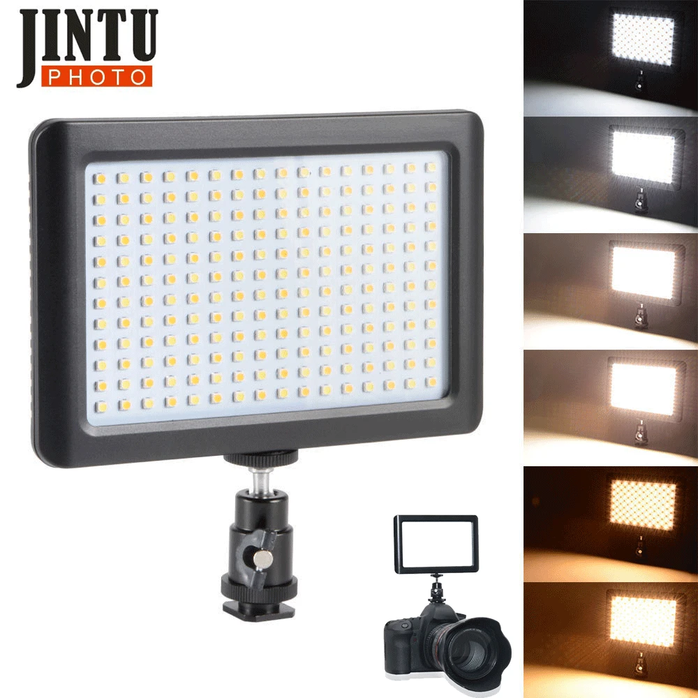 Светодиодный видеосветильник JinTu Pad 192 3200K 6000k с цветной температурой для Canon 650D 750D