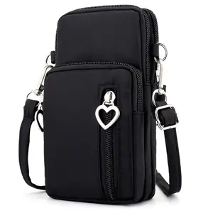 Легкие спортивные сумки через плечо из ткани Оксфорд для женщин, сумочка для телефона, кошелек для девушек, женская наплечная сумка