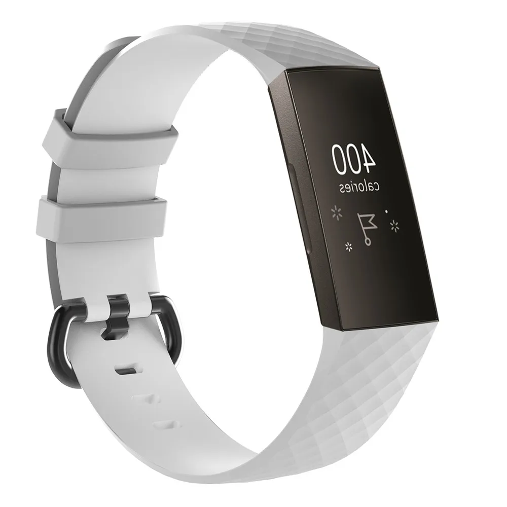 Силиконовый браслет на запястье для Fitbit заряд 3 Фитнес фитнес-трекер часы ремешок