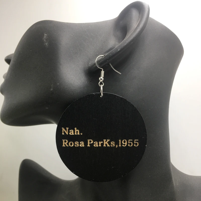 Круглые деревянные серьги 5 пар/лот|wooden earrings|wood earrings roundround wooden |
