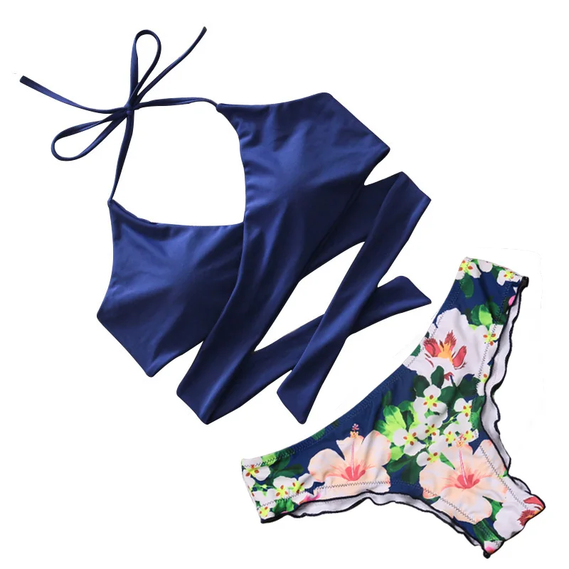 Женский купальник бикини KayVis бразильский с перекрещивающимися ремешками