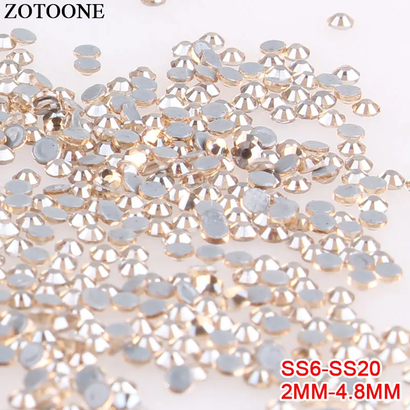 ZOTOONE 2 мм стеклянные стразы для ногтей наклейки сделай сам камни и