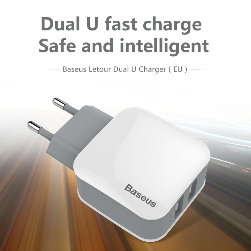 Зарядное устройство Baseus с двумя USB-портами 2 4 А | Мобильные телефоны и аксессуары