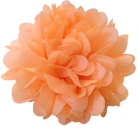 Peach 1 шт., размер: 4/6/8/10/12 дюймов ткани Бумага Pom украшения в виде помпонов цветком ручной работы Цветочные шары из бумаги для вечеринок и свадебных церемоний украшения для дома - Цвет: Peach