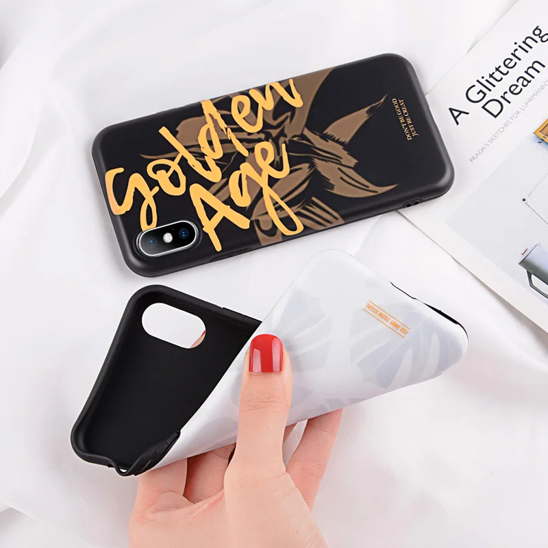 Lovebay чехол для iPhone X 8 7 Plus Гладкий узор с буквами листья 6 S IMD Мягкий ТПУ силиконовый