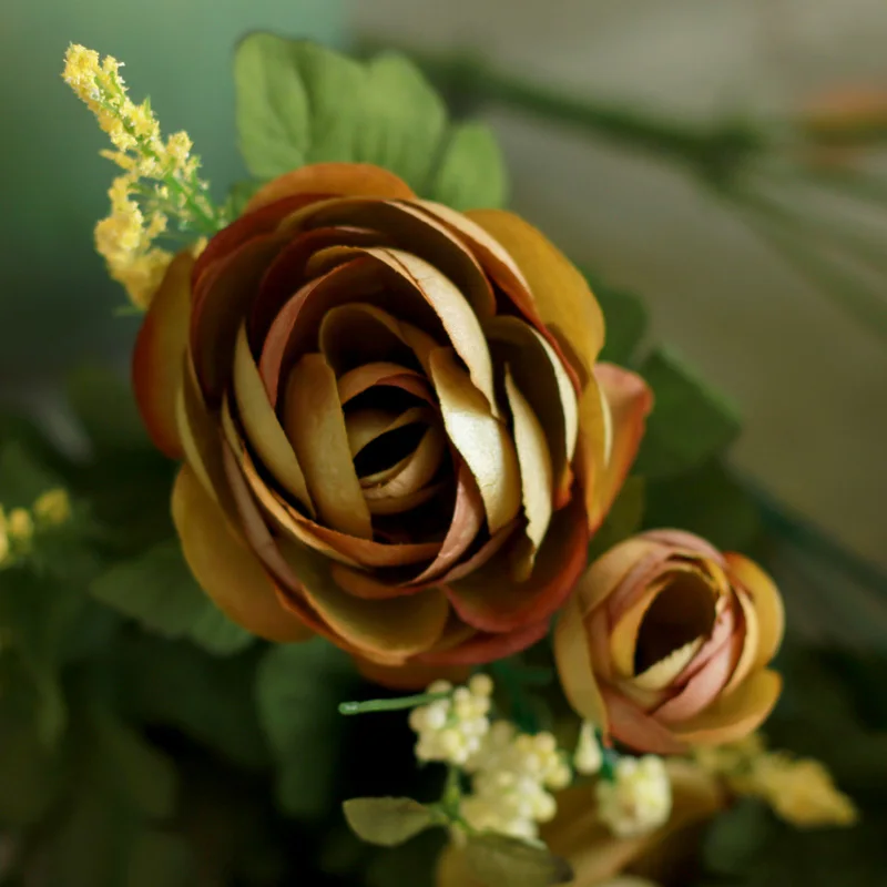 Новый! Винтажный букет искусственная Камелия для дома искусственные красивые