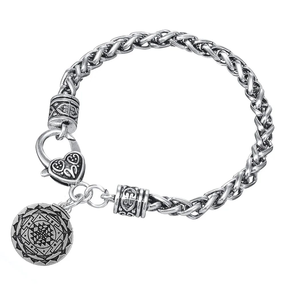 Davapara Sri Yantra большое богатство индуистский кулон богини Тантрический Йога Hindi ювелирные изделия оптом мужской Картер браслет для мужчин