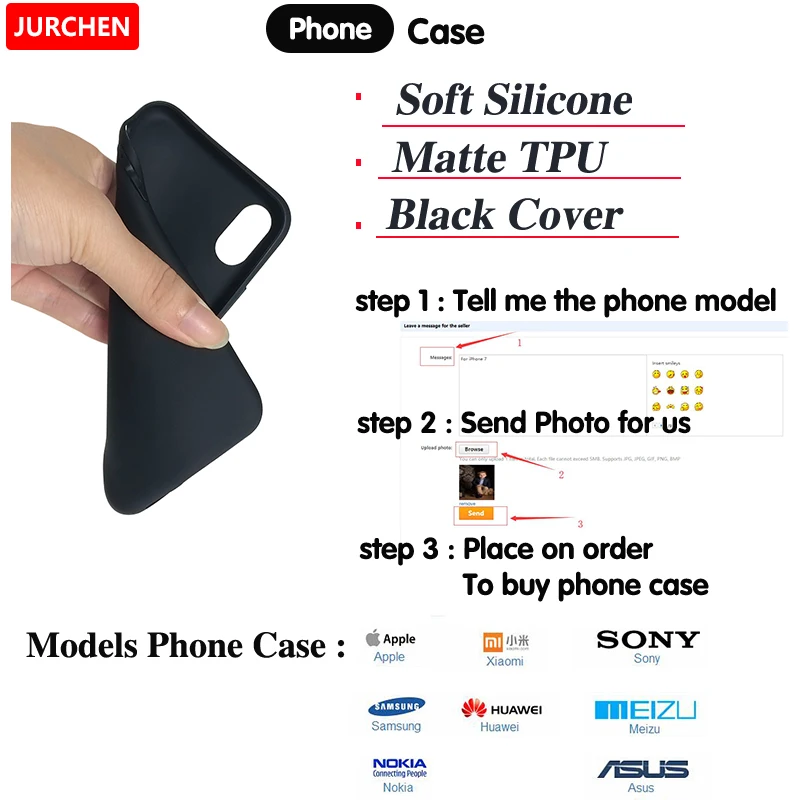 JURCHEN пользовательский телефонный чехол для Xiaomi Redmi Note 9S 11T 8T 11 8 7 6 4X 9 8A 7A 6A 4A 10 5 Plus K20
