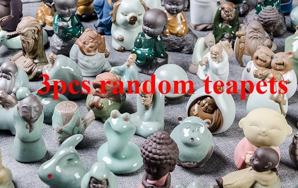 3pcs random teapets 6 шт.! Цзиндэчжэнь посуда для чая, случайный чайный горшок, чайный набор чашек для домашних животных, чайный набор, керамическая чаша, чайные чашки кунг-фу, китайский фарфор, целадон - Цвет: 3pcs random teapets