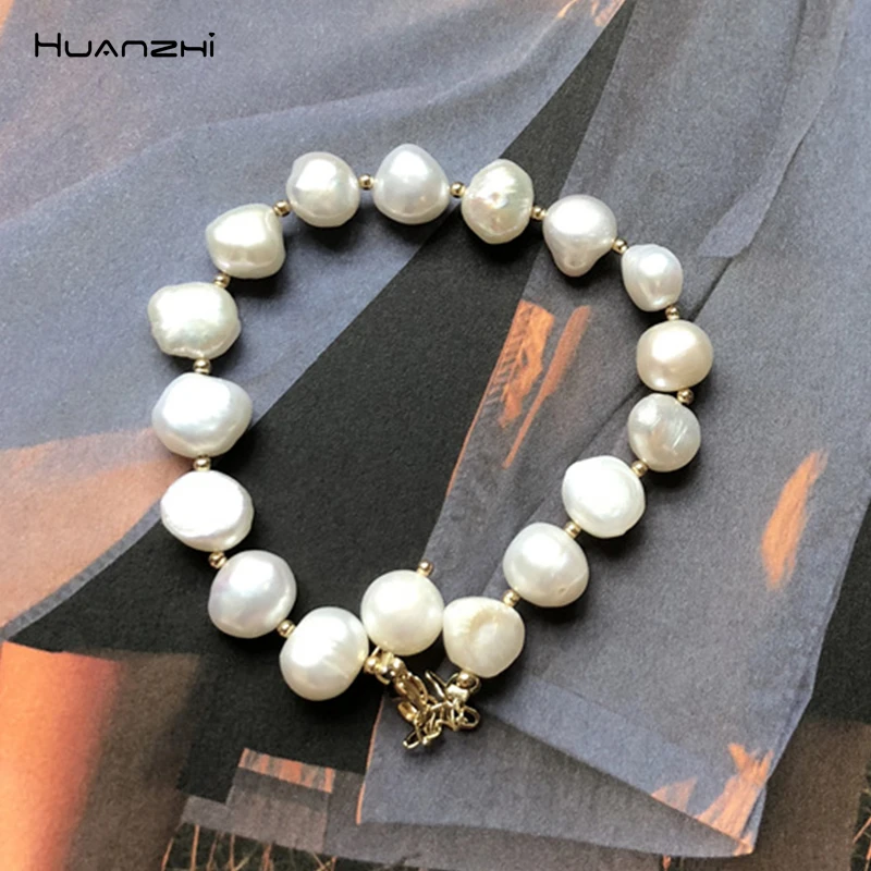 HUANZHI 2019 корейский новый натуральный пресноводный жемчуг металлический бисер