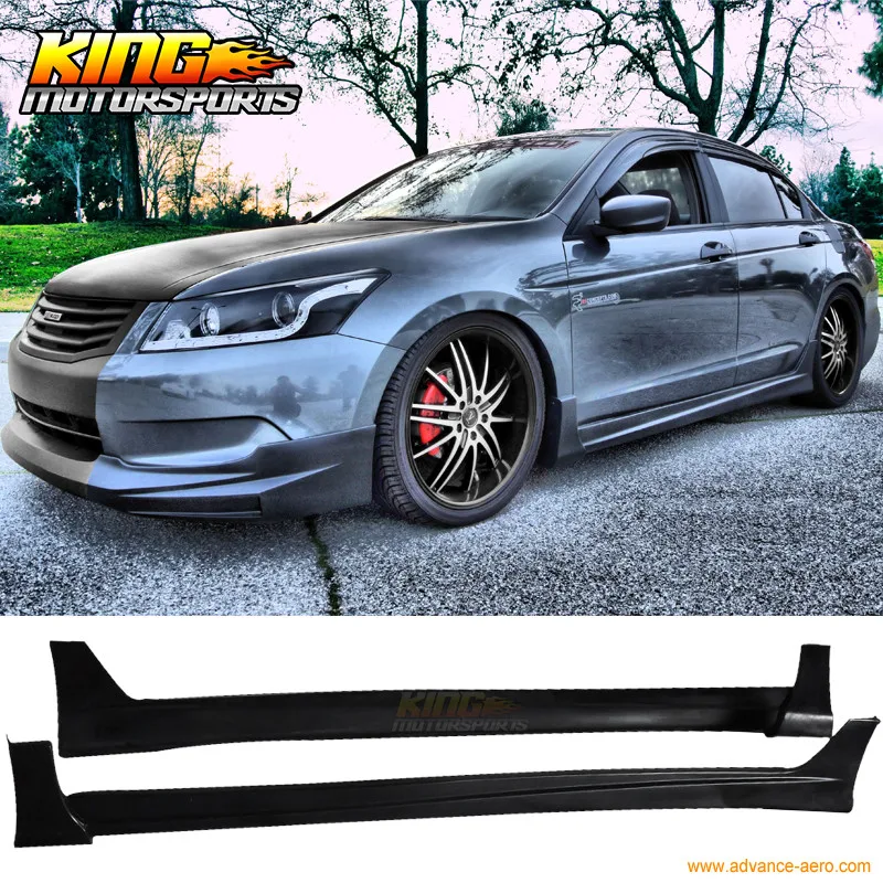 Для 2008-2010 Honda Accord 4Dr Седан Mugen стиль поли уретан боковая юбка расширение США Домашняя