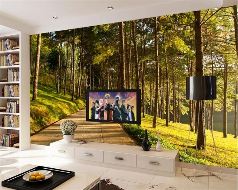 

Beibehang пользовательские Настенные обои 3D стерео лес Идиллический природный пейзаж спальня ТВ фон обои домашний декор обои