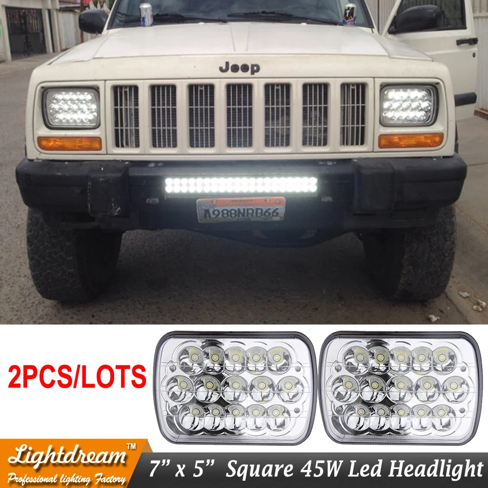 Светодиодные фары 7x6 45 Вт 7x5 15 светодиодов 12 В 24 В|f250|f350 truckf350 |