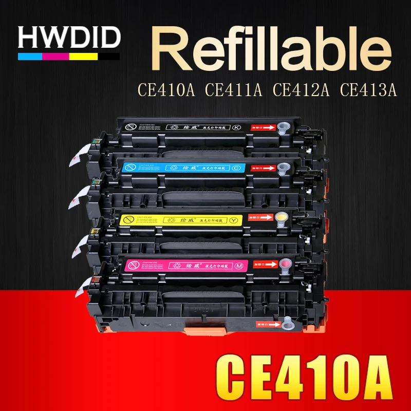 HWDID 4 пакета 305A CE410A CE411A CE412A CE413A совместимый тонер картридж для HP LaserJet Pro 300 M351 M375nw