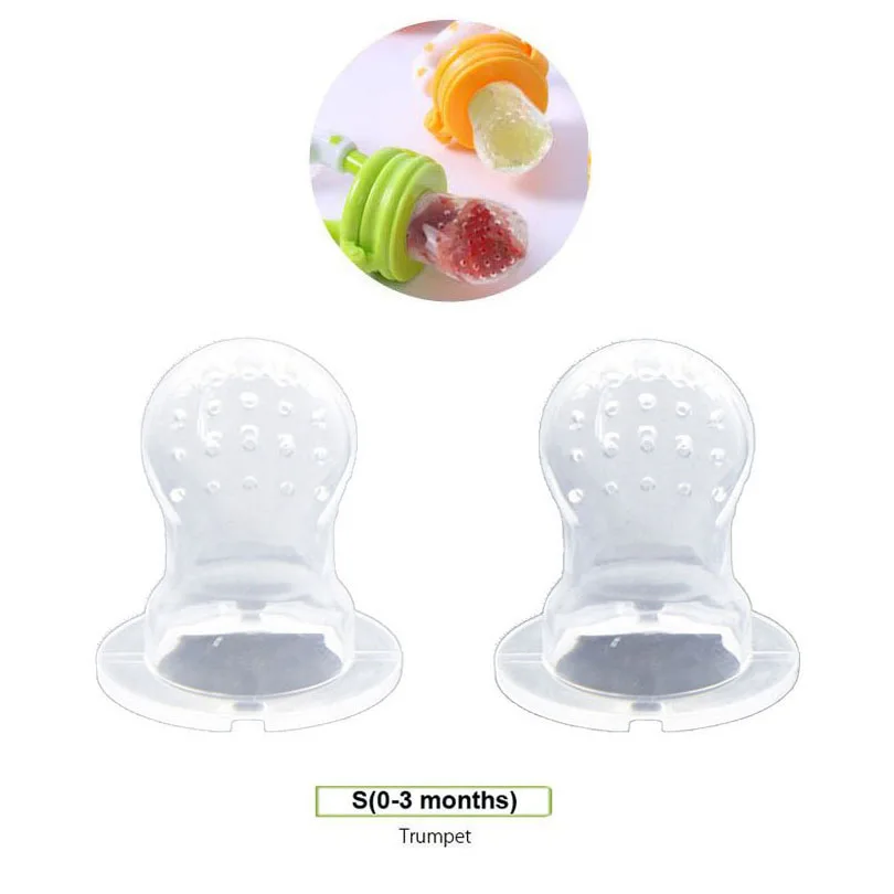 100pcs Silicone Net Bag for Baby Pacifier Fresh Food Milk Nibbler Feeder Pacifiers Bite 3 Sizes |