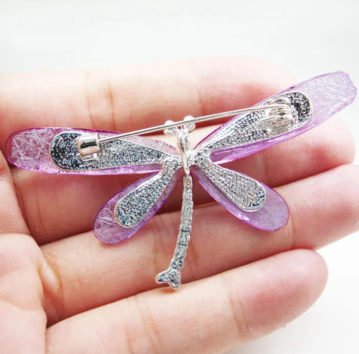 Серебряный тон изящная стрекоза брошь в виде птицы | Украшения и аксессуары
