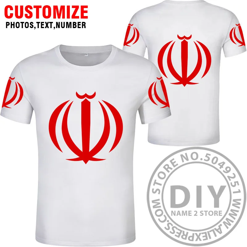 IRAN футболка diy free индивидуальный заказ номер имени irn Национальный флаг страны