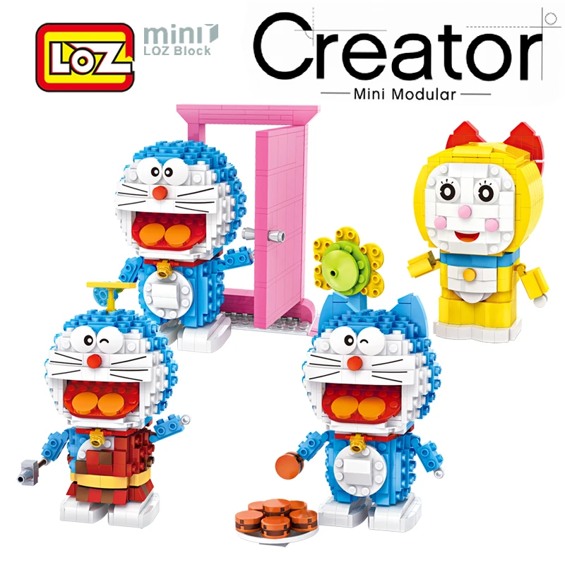 LOZ Doraemon игрушки конструктор блоки Коллекция фигурки аниме для детей 14 +