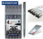 Гелевая ручка Staedtler 308 с пигментным лайнером, ручка для рисования, ручка для подписи, 0,05 мм, 0,1 мм, 0,2 мм, 0,3 мм, 0,5 мм