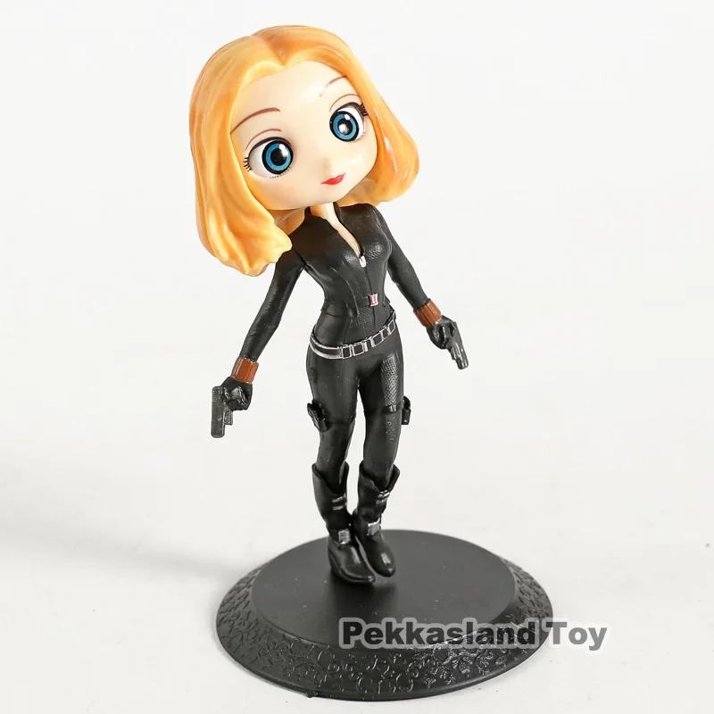 Q Posket Marvel супер герой Капитан Marvel Черная Вдова ПВХ фигурка Коллекционная модель игрушки Qposket кукла
