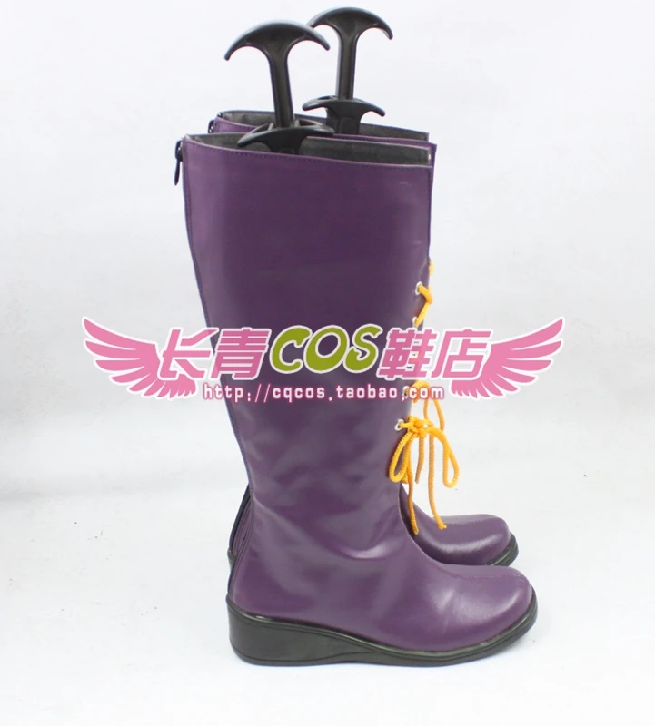 Shugo Chara Hinamon Amu Purple Halloween Long Cosplay Shoes Boots C006 | Тематическая одежда и униформа