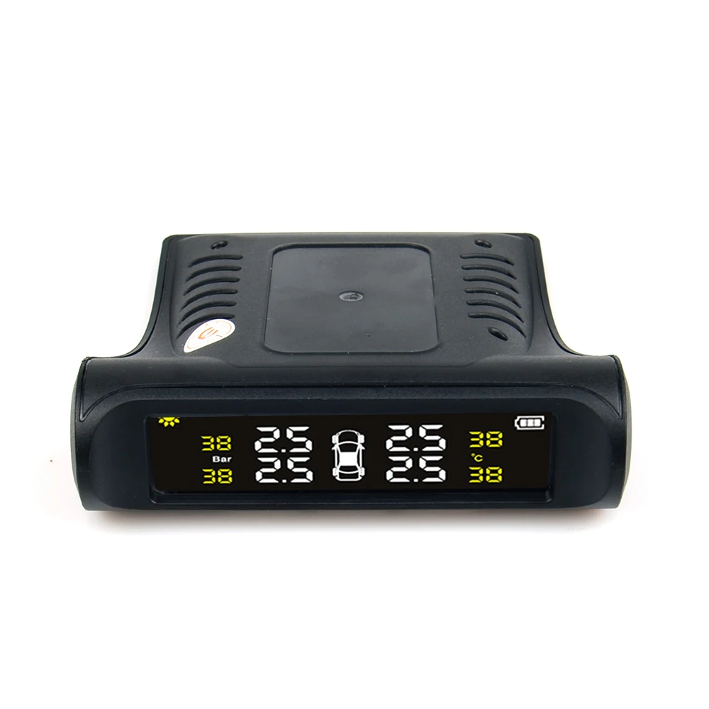 VSTM Солнечная энергия USB TPMS система контроля давления в автомобильных шинах lcd 4 внешних/внутренних датчика для внедорожПредупреждение о температуре