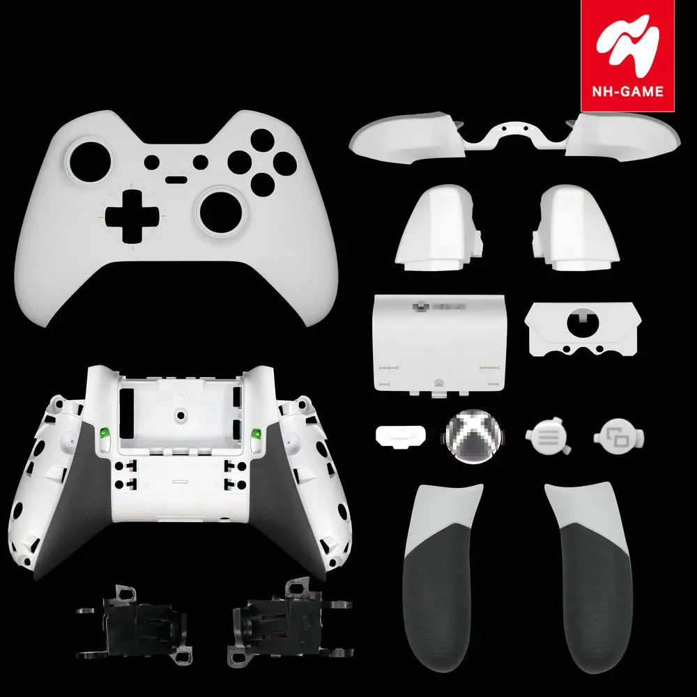 Standard shell Корпус для Xbox One Elite контроллер задняя крышка чехол LB RB Кнопка бампера прорезиненные ручки Swap Thumbstick белый - Цвет: Standard shell