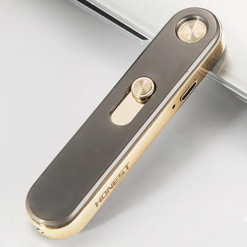 3 Новейшая USB дуговая Зажигалка металлическая ветрозащитная перезаряжаемая Зажигалка для сигарет беспламенная электрическая многоцветная красиво упакованная коробка - Цвет: 3