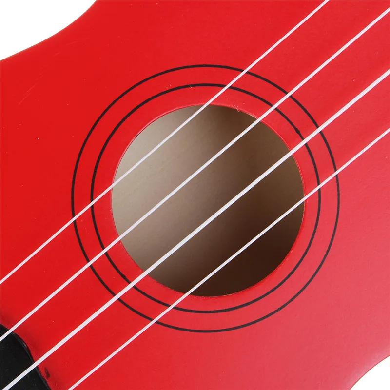 Гитара укулеле Zebra 21 &quot Красная гитара сопрано гавайский бас гитарра с тюнером