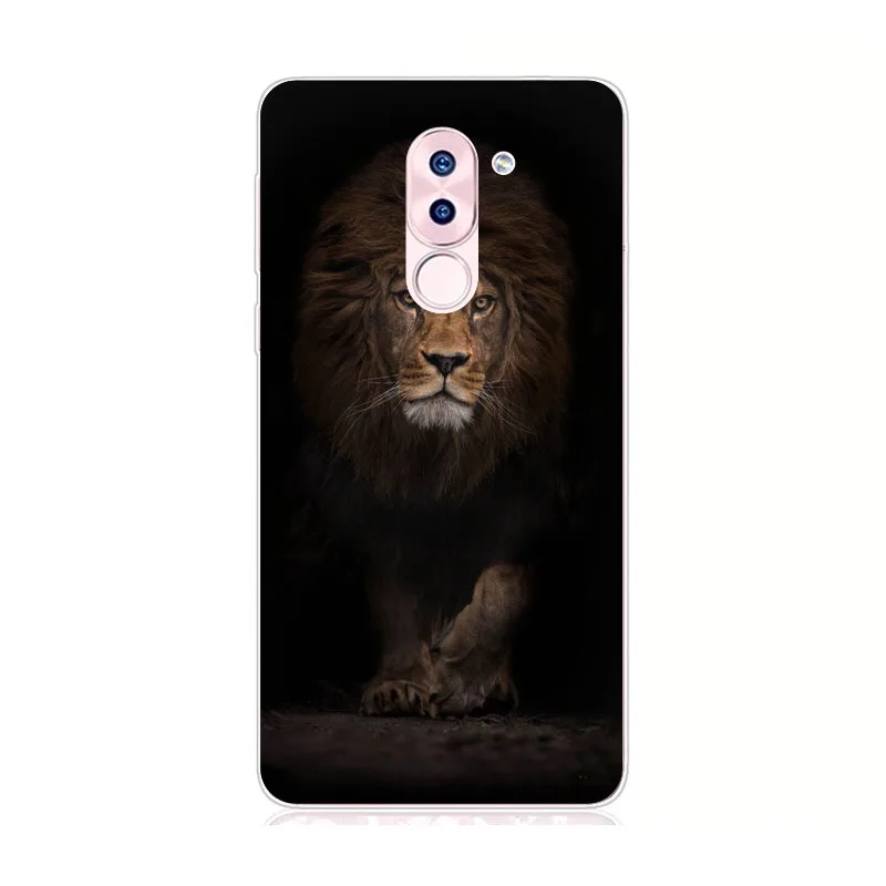 Huawei mate 9 lite Case Silicon tigon beast Painting Soft TPU Back Cover for Protect Phone cases shell |