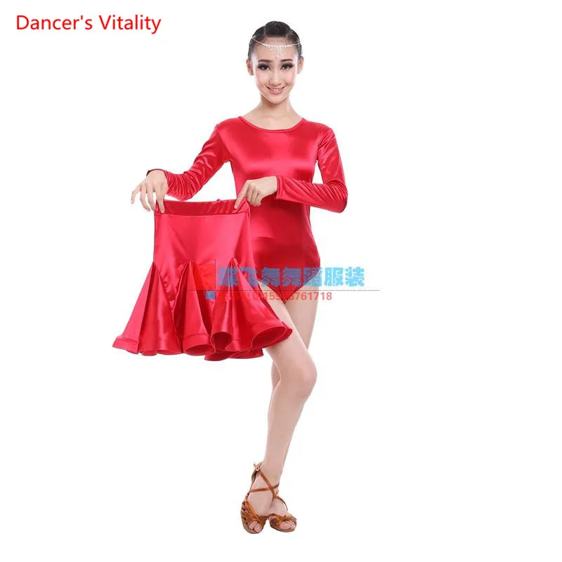 

Children Latin Dance suits Examination Serve Lading Dance costumes Show Serve A Juvenile Long Sleeve Practice Clothing