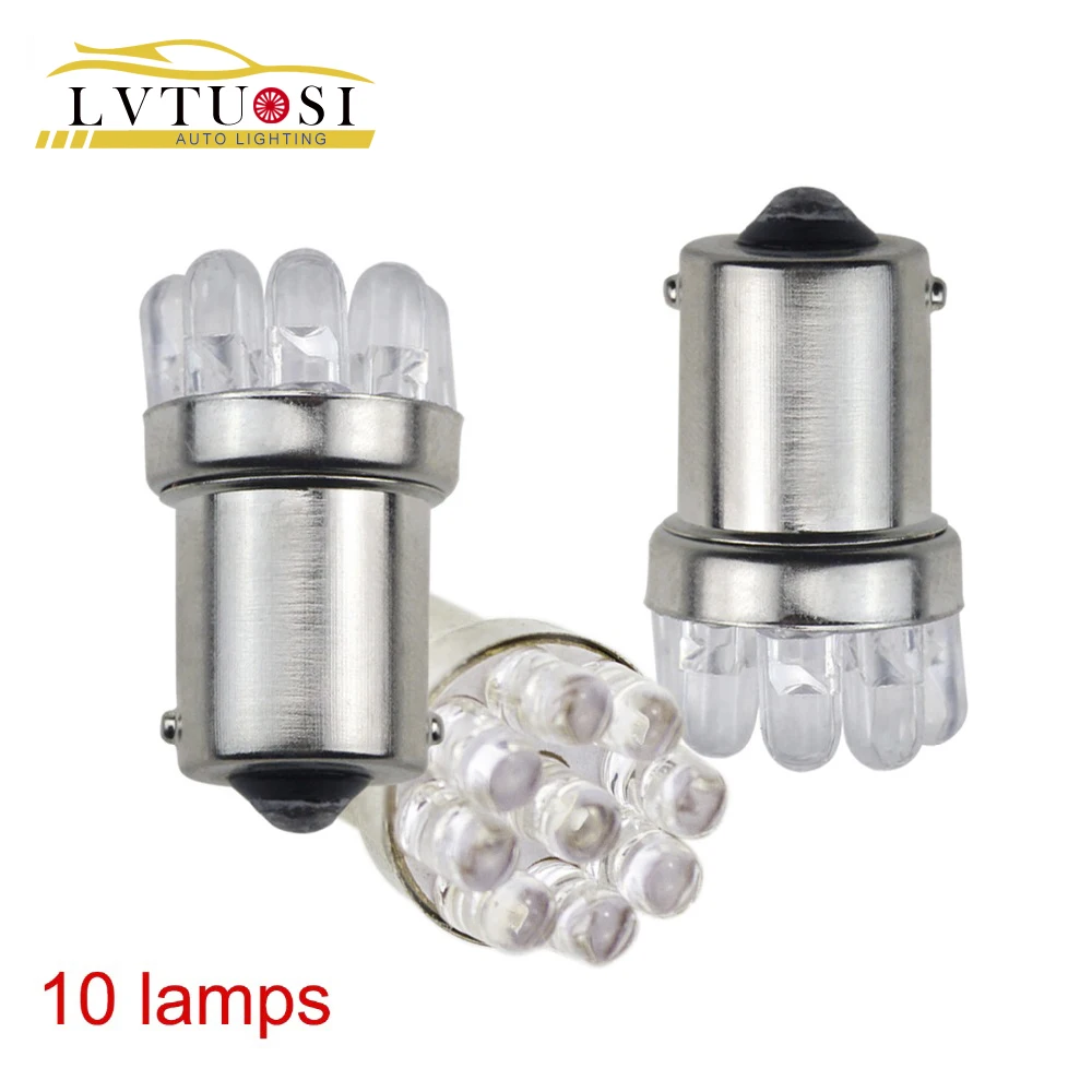 LVTUSI 10X автомобильный 9 SMD светодиодный 1156 ba15s 12 В лампочка для грузовика автомобиля