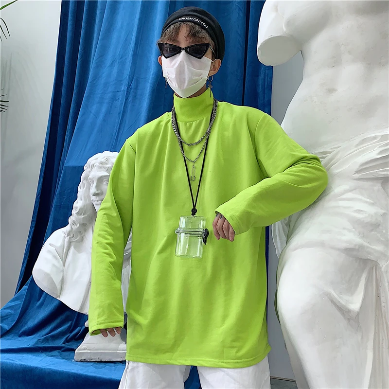 Harajuku клетчатые футболки для женщин и мужчин, водолазка с длинным рукавом, свободная одежда для пары, осень, повседневный уличный гранж Топ, футболка унисекс