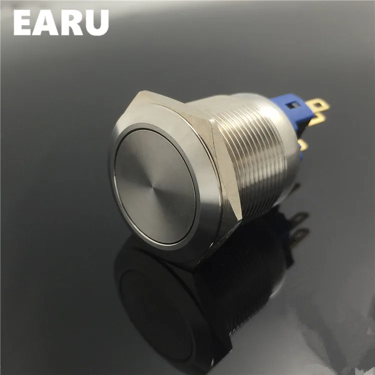 22 мм водонепроницаемый мгновенный металлический дверной звонок из нержавеющей