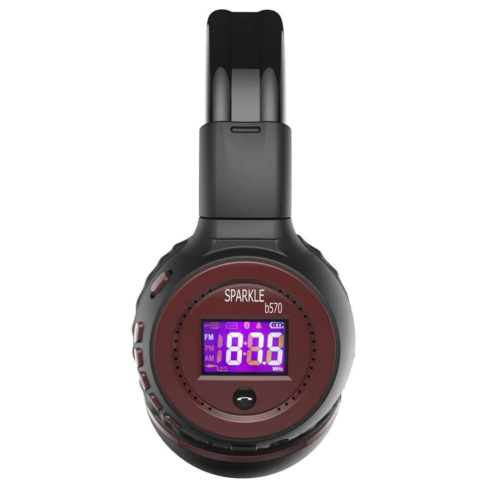 ZEALOT B570 HiFi стерео bluetooth наушники со светодиодным дисплеем беспроводная гарнитура