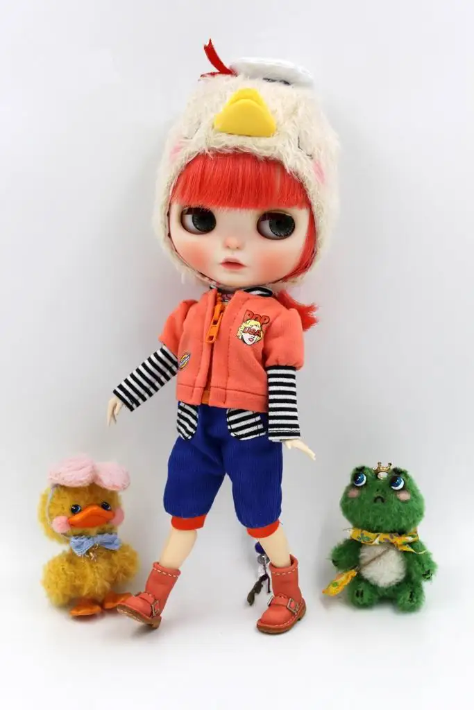 JSB02 Модная Одежда для куклы BJD костюмы из трех предметов Blyth куртка нагрудник