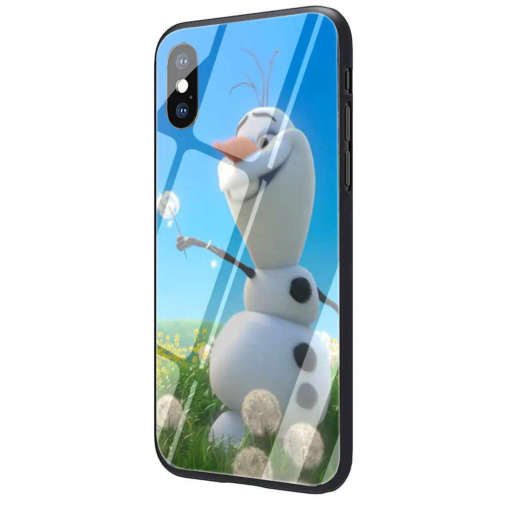 G8 Милый чехол olaf snow man из закаленного стекла для iPhone 11 Pro 6 6S Plus 7 8 Plus X XS XR XS Max - Color: G8