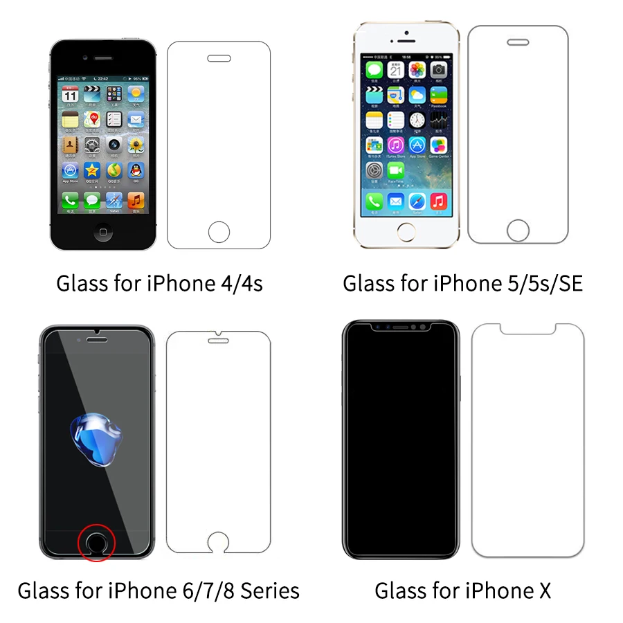Защитное стекло Wangcangli для iPhone 6 7 X защита экрана 2.5d на 6s закаленное iphone 8