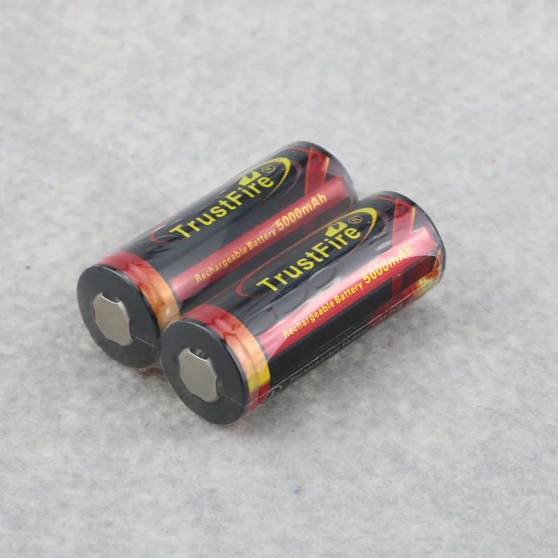 Оригинальный TrustFire 3 7 V 5000mAh 26650 литий ионные аккумуляторы с защитными этикетками