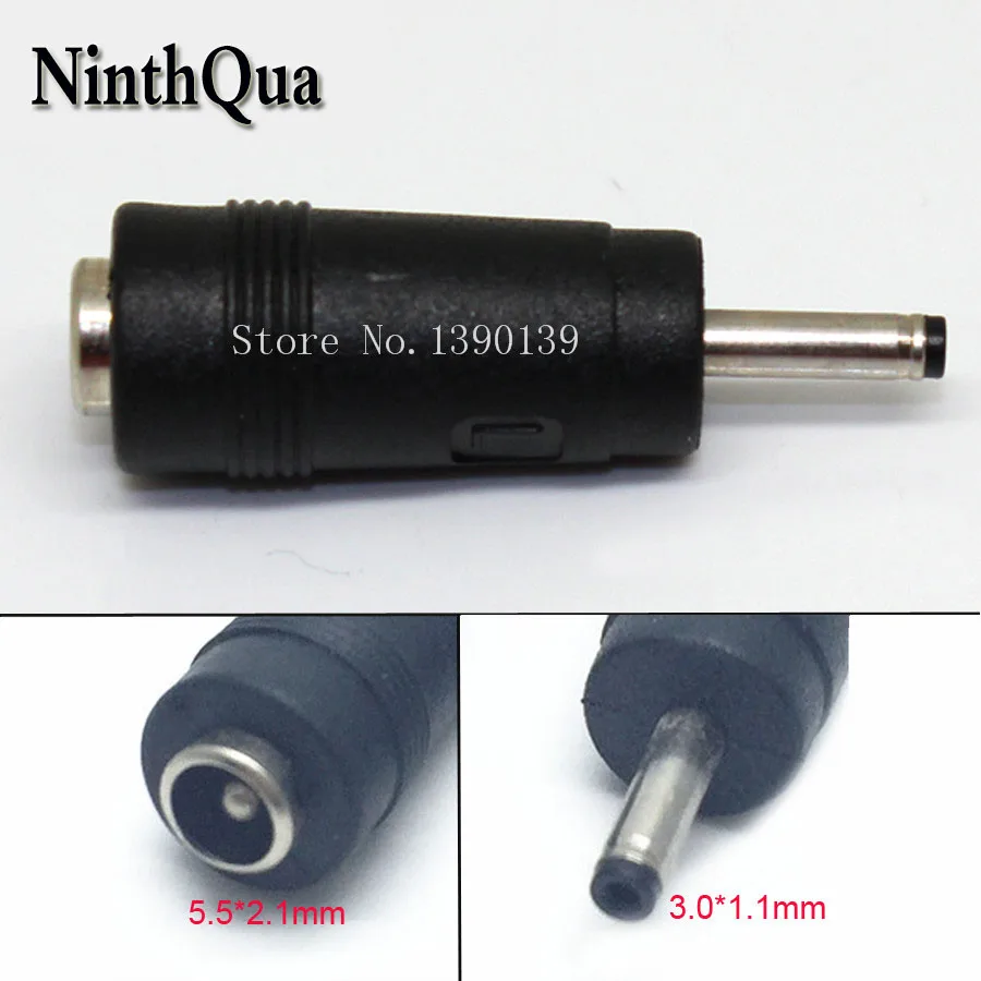 

5.5*2.1 mm female to 3.0*1.1 mm male DC Power Connector Adapter Laptop