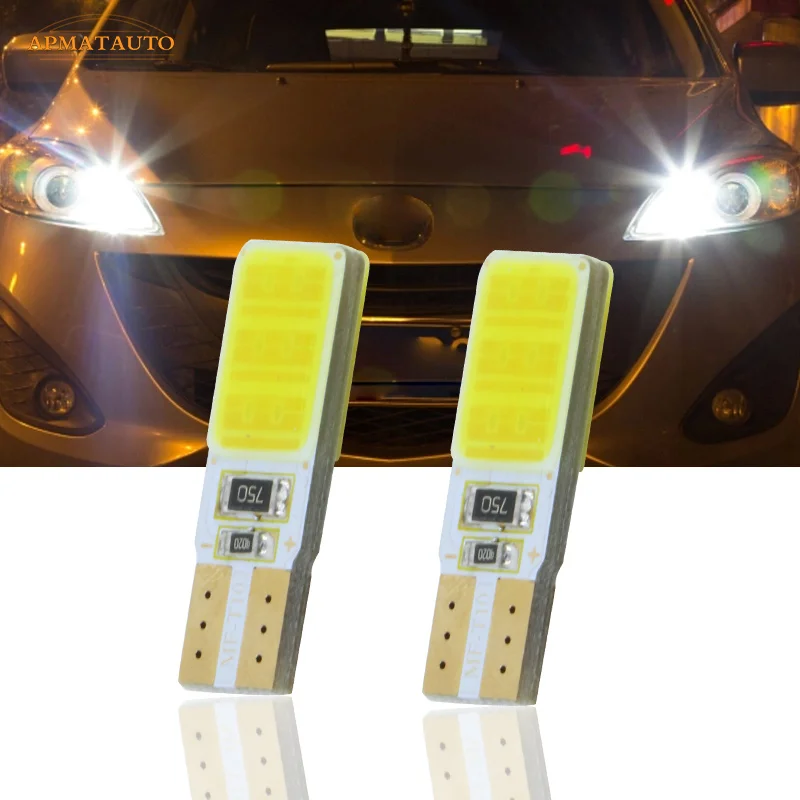 

2x T10 W5W For SAMSUNG COB Chips LED Side Parking Lights Marker Lamps Bulb For Mazda 2 3 6 5 CX-5