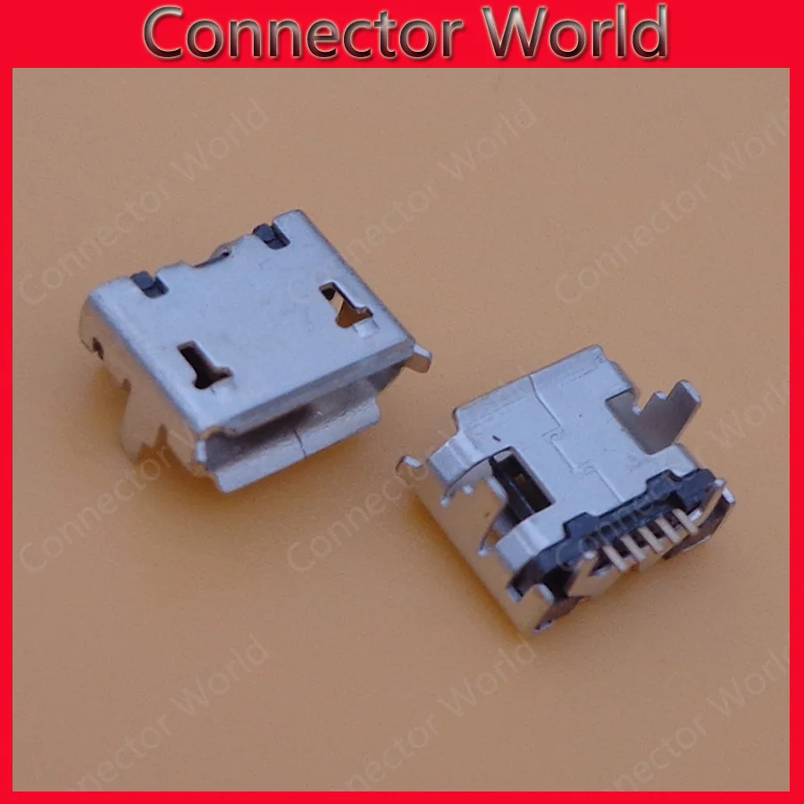 200 шт./лот micro usb b Женский 7 2x4 85 Внешний порт 4 фута dip 5 p 5-контактный разъем Разъем